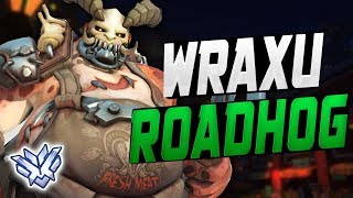 WRAXU INSANE ROADHOG! 45 ELIMS! [ OVERWATCH SEASON 9 TOP 500 ]