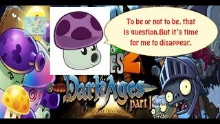 Plants vs Zombies 2 - Dark Ages Night 2 Puff Shroom - Plants vs Zombies 2 update Map 5
