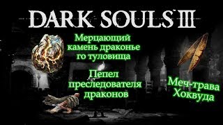 ПЕПЕЛ ПРЕСЛЕДОВАТЕЛЯ ДРАКОНОВ/МЕЧ-ТРАВА ХОКВУДА/МЕРЦАЮЩИЙ КАМЕНЬ ДРАКОНЬЕГО ТУЛОВИЩА [Dark Souls 3]