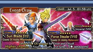 Dissidia Final Fantasy Opera Omnia Global - Cloud EX & Firion EX Return Free Multi - Summers Chasm 2