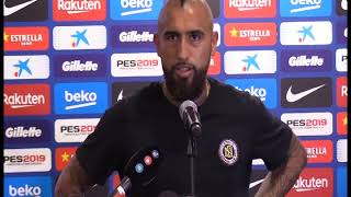 Toda la pachorra "El King" Vidal: "Para eso me trajeron, por eso vine, para ganar la champions"