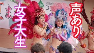 ドキッとするね❤️赤い羽と青白羽?大学生のサンバ　東京外国語大学ブラジル研究会【はむら夏まつり2019】ハイライト1