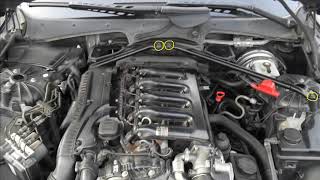 Снятие впускного коллектора, замена свечей накаливания БМВ Е60 "Replacing glow plugs BMW E60"