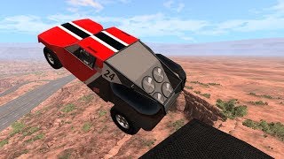 БЕСПОЩАДНЫЕ ПРЫЖКИ С ТРАМПЛИНА! Игра Beamng drive.Трюки, крушения, гонки.