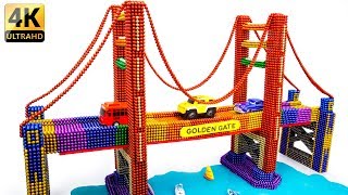 DIY - Build San Francisco Golden Gate Bridge With Magnetic Balls (Satisfying) - Magnet Balls