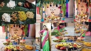 vinayaka chavithi pooja at my home|వినాయక చవితి decoration at home|palavelli decoration