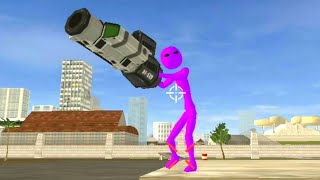 Stickman Rope Hero #25 Giant Pink Boss New Update (Naxeex LLC) Android Gameplay HD