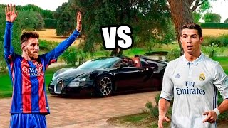 Los COCHES de MESSI  VS los COCHES de CRISTIANO RONALDO !!