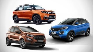 PRICE COMPARISON: 2018 TATA NEXON AMT VS MARUTI SUZUKI VITARA BREZZA AGS VS FORD ECOSPORT S