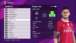 PES 2020 - BENFICA Player RATINGS, FACES & SKILLS