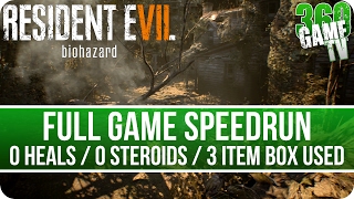 Resident Evil 7 Speedrun New Game 1:58:27 (0 Heals / 0 Steroids / 0 Stabilizers / 3 Item Box used)