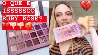 TESTANDO A PALETA NOVA DE LANÇAMENTO  DA RUBY ROSE, INSPIRATION HUDA BEAUTY