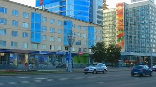 Улицы Минска. Минск Проспект Победителей. Футажи для видеомонтажа. Футажи Минск