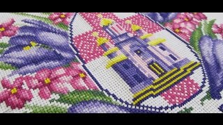 Вышивка крестиком. Пасхальная салфетка от ТМ Диана. Отчет №2.