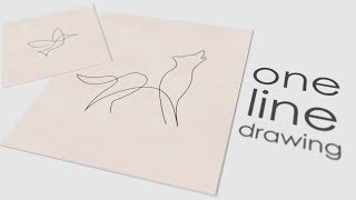 One line drawing animation. After Effects tutorial
