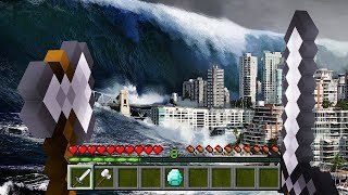 REALISTIC TSUNAMI IN MINECRAFT | Minecraft - Mod Battle Challenge | JeromeASF
