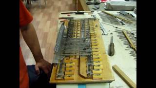замена клапанов баяна Рубин -  старая система