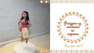 Часть 1. Фигурка из мастики на каркасе. Моана из мастики. Без лепки лица.
