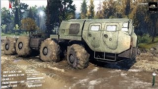 SPINTIRES 2014 Full Version Preview - 8x8 Truck Towing the Ural Truck + Trailer