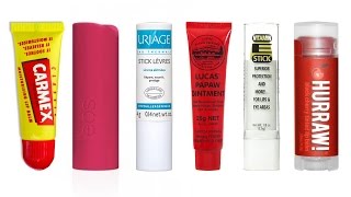 Какой бальзам для губ лучший? Carmex | EOS | Uriage | Lucas Papaw | Hurraw! | Vitamin E