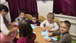 Позитивия 07 01 2019 Гуашь рисуем зимнее дерево творческое занятие воспитатель Наира Папян