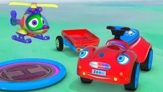 Машинка и Вертолет - собираем конструктор - 3D мультфильмы