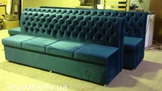 Диван для кафе с каретной стяжкой на заказ