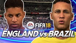 FIFA 18 Gameplay | England vs Brazil