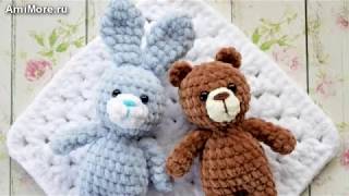 Амигуруми: схема мини Мишки и Зайки. Игрушки вязаные крючком - Free crochet patterns.
