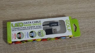 Маленький обзорчик кабеля GOLF micro USB с LED подсветкой. Aliexpress