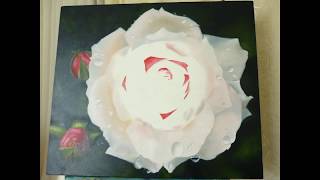 Рождение розы №2. Живопись маслом, гиперреализм/oil painting. Автор Лариса Малюгина.
