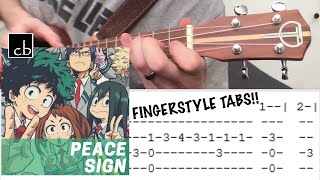 PEACE SIGN (Boku No Hero Academia) FINGERSTYLE Ukulele TUTORIAL