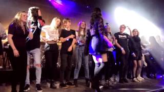 Dua Lipa - Blow your mind with fans jumping on stage! Full song + drinking wine ?+ Christmas hat