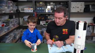 LEGO NASA Apollo Saturn V Moon Rocket Build - Stage 2