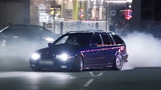 Tuner Cars Leaving a Meet - October 2016