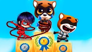 ГОВОРЯЩИЙ ТОМ БЕГ ЗА ЗОЛОТОМ #171   СУПЕР КОТ и ЛЕДИ БАГ  Talking Tom Gold Run мультик