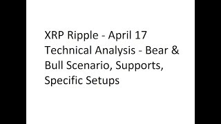 XRP Ripple - April 17 Technical Analysis - Bear & Bull Scenario, Supports, Specific Setups
