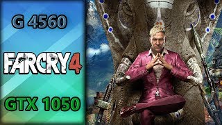 Far Cry 4 (G4560 + GTX 1050) 1080p, 900p e 768p Benchmarks