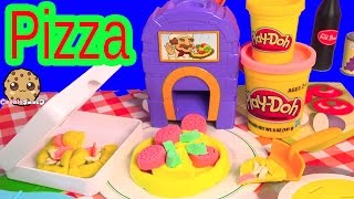 Moon Dough Pan Pizza Topping Maker Oven Playset & Playdoh Food Pizzas Unboxing Video - Cookieswirlc