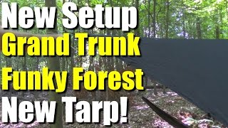 New Hammock Setup and Tarp Review-Grand Trunk Funky Forest