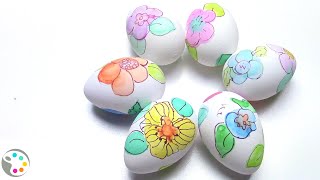 How to Paint Floral Easter Eggs--with Watercolors