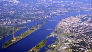 Панорама Риги с крыла дельтаплана