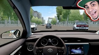 محاكي السيارات : بديت اشتغل تاكسي مع سيارة تويوتا كورولا City Car Driving !! ??