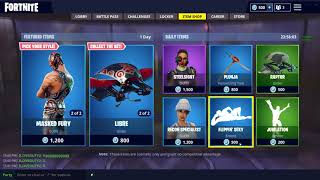 FORTNITE *NEW* MASKED FURY AND DYNAMO SKINS!!! 'NEW' PILEDRIVER PICKAXE AND LIBRE GLIDER!!