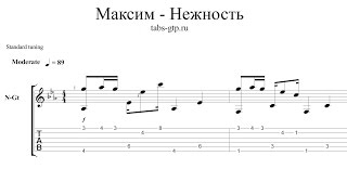 Максим - Нежность - ноты для гитары табы аранжировка