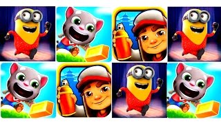 ИГРА Говорящий Том Subway Surf Миньоны Встреча Говорящих Друзей #Котики Часть 78