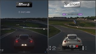 Gran Turismo 6 vs Gran Turismo Sport Beta - Lotus Evora '09 at Brands Hatch