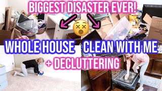*HUGE COMPLETE DISASTER WHOLE HOUSE CLEAN WITH ME! | SUPER MESSY HOUSE | EXTREME CLEANING MOTIVATION