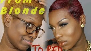 Watch Me Dye My Hair ! | How I Slick down my SHORT curly hair !