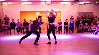 Ben Morris & Victoria Henk - Swingtzerland 2019 Pro Jack & Jill Show - Improv West Coast Swing Dance